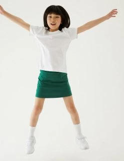 M&S Collection Shorts Girls' Cotton With Stretch Sports Skorts (2-16 Yrs) -School Uniform Sales Store SD 04 T93 5252 EE X EC 0