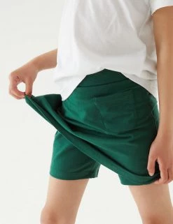 M&S Collection Shorts Girls' Cotton With Stretch Sports Skorts (2-16 Yrs) -School Uniform Sales Store SD 04 T93 5252 EE X EC 1