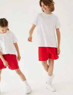 M&S Collection Unisex Pure Cotton Sports Shorts (2-16 Yrs) -School Uniform Sales Store SD 04 T93 5254 B0 X EC 0