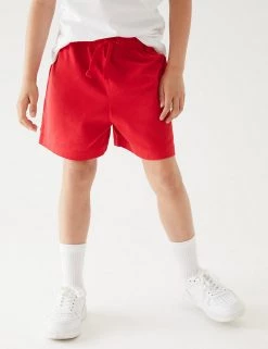 M&S Collection Unisex Pure Cotton Sports Shorts (2-16 Yrs) -School Uniform Sales Store SD 04 T93 5254 B0 X EC 3