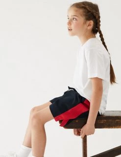 M&S Collection Unisex Pure Cotton Sports Shorts (2-16 Yrs) -School Uniform Sales Store SD 04 T93 5254 B4 X EC 1