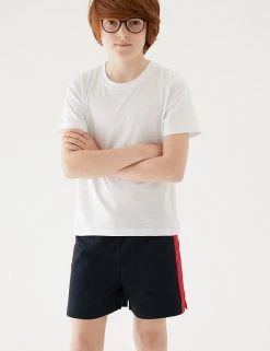 M&S Collection Unisex Pure Cotton Sports Shorts (2-16 Yrs) -School Uniform Sales Store SD 04 T93 5254 B4 X EC 2