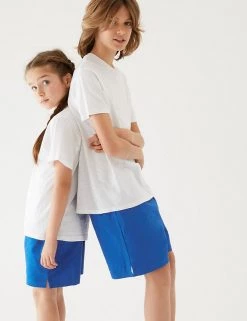 M&S Collection Unisex Pure Cotton Sports Shorts (2-16 Yrs) -School Uniform Sales Store SD 04 T93 5254 RA X EC 0