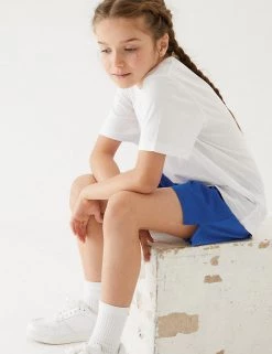 M&S Collection Unisex Pure Cotton Sports Shorts (2-16 Yrs) -School Uniform Sales Store SD 04 T93 5254 RA X EC 2