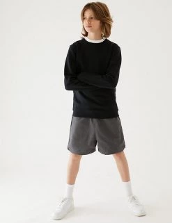 M&S Collection Unisex Pure Cotton Sports Shorts (2-16 Yrs) -School Uniform Sales Store SD 04 T93 5254 T3 X EC 1