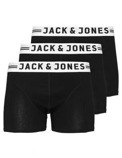 JACK & JONES JUNIOR Underwear 3 Pack Cotton Rich Trunks (8-16 Yrs)
