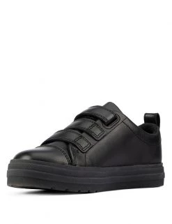 CLARKS Shoes Kids' Leather Riptape Light-up Trainers (Kid Size 10-2.5) -School Uniform Sales Store SD 08 T94 3002 Y0 X EC 3