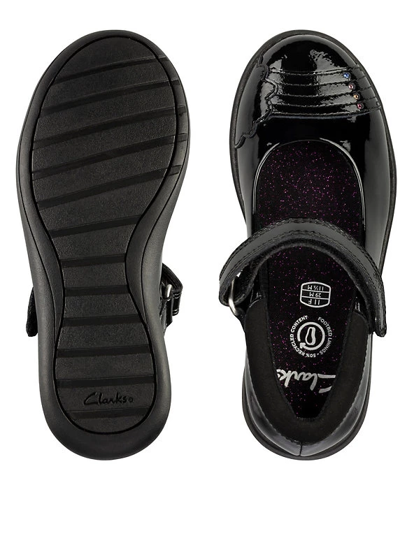 CLARKS Kids' Leather Riptape Mary Jane Shoes (Kid Shoe 10-2.5) 4 CLARKS Kids' Leather Riptape Mary Jane Shoes (Kid Shoe 10-2.5) - Image 2