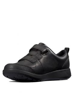 CLARKS Kids' Leather Riptape School Shoes (Kid Size 10-2.5) -School Uniform Sales Store SD 08 T94 3105 Y0 X EC 3