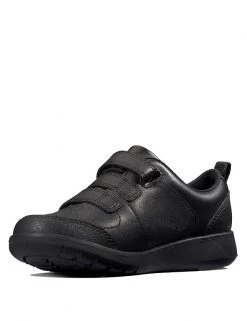 CLARKS Kids' Leather Riptape School Shoes (Youth Size 3-9.5) 10 CLARKS Kids' Leather Riptape School Shoes (Youth Size 3-9.5) -School Uniform Sales Store SD 08 T94 3107 Y0 X EC 3