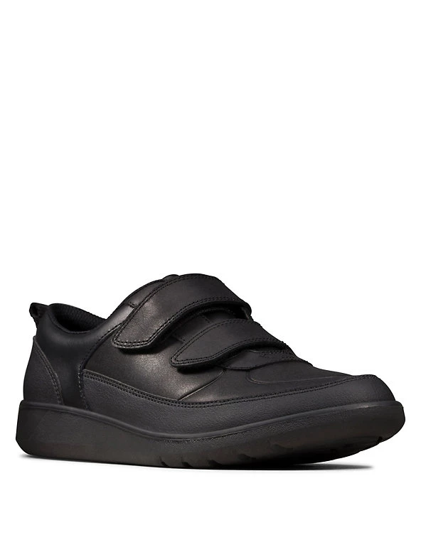 CLARKS Kids' Leather Riptape School Shoes (Youth Size 3-9) 3 CLARKS Kids' Leather Riptape School Shoes (Youth Size 3-9)