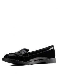 CLARKS Shoes Kids' Leather Slip-on Loafers (Youth Size 3-8) -School Uniform Sales Store SD 08 T94 3170P Y1 X EC 3